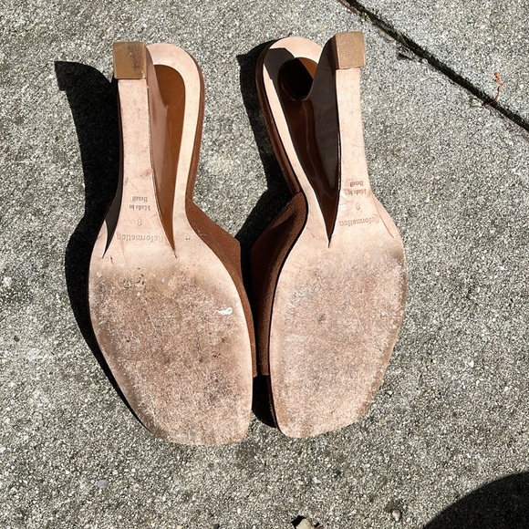 reformation enya wedge in brown suede - Picture 4 of 4